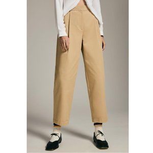 Anthropologie Exquise Rolled-Hem Chinos Cedar Brown - Medium